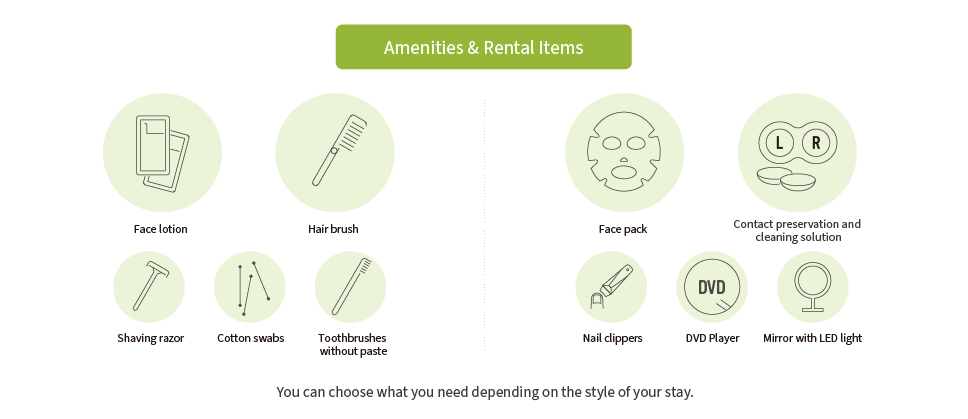 Amenities & Rental Items